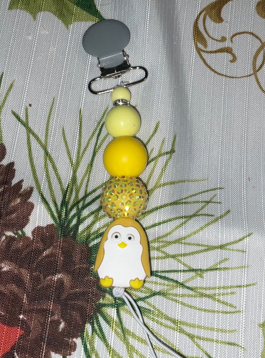 Yellow Penguin ID clip