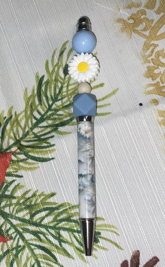 Blue Daisy Pen