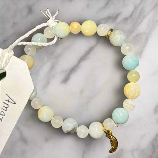 Amazonite and White Jade