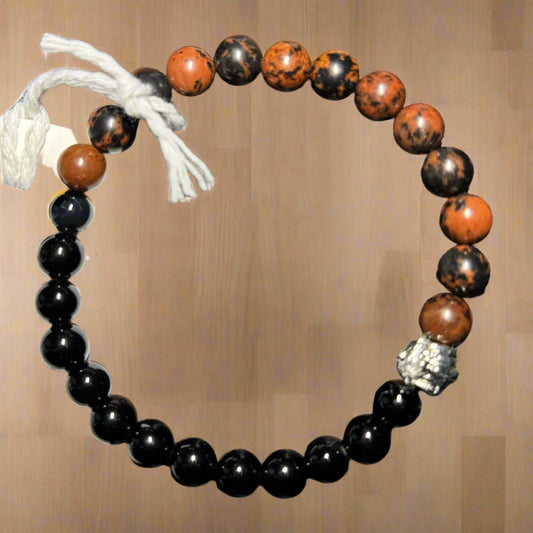 Mahogany Jasper and black agate