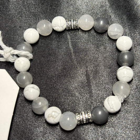 White Quartz and White Howlite